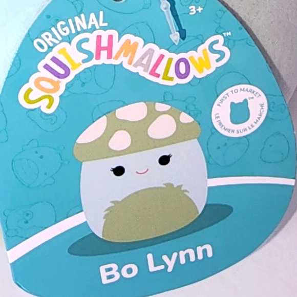 BO LYNN 🍄 FTM ☆ Blue Green Mushroom w Furry Belly Original Squishmallow ☆ NWT ☆ - Picture 2 of 7